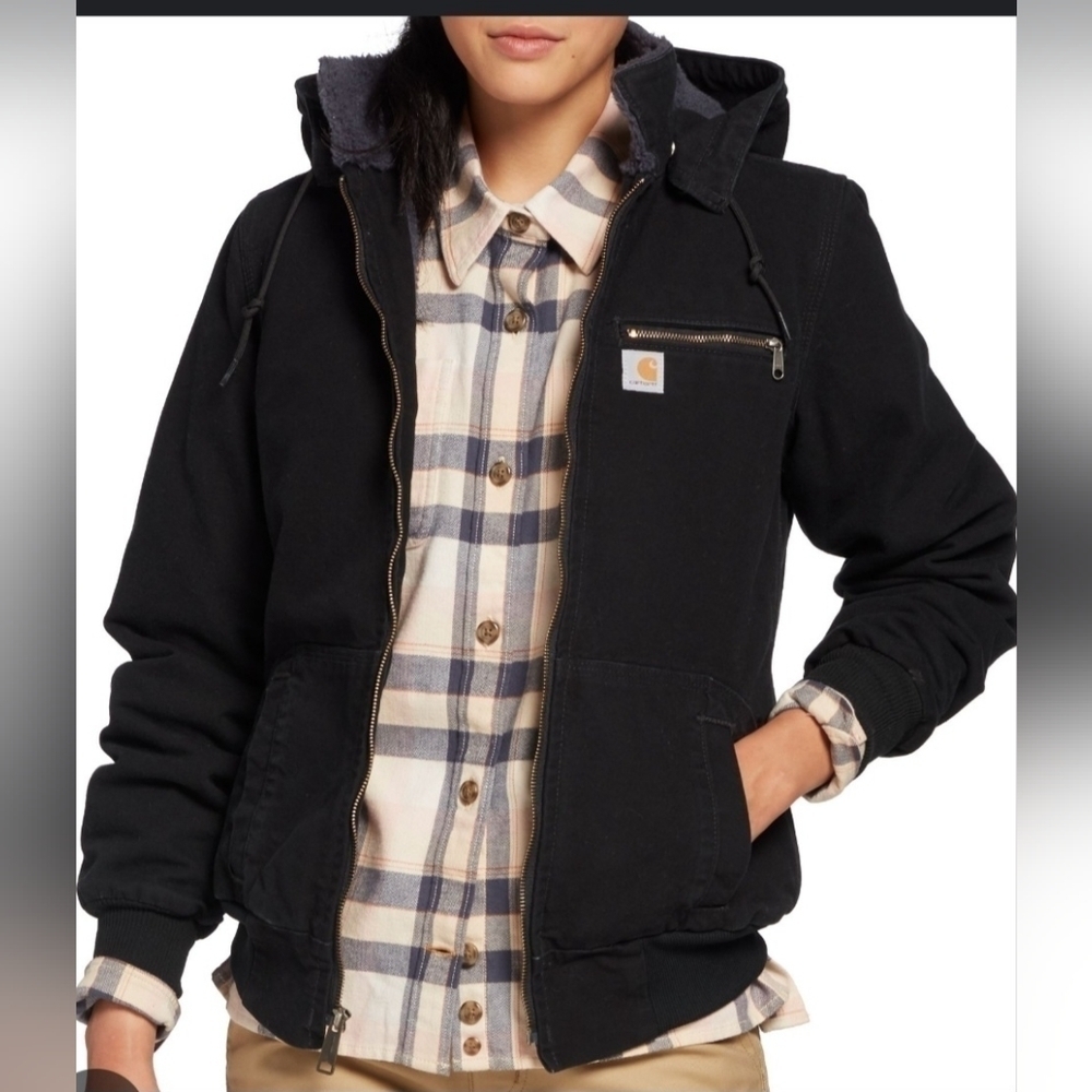 Carhartt Wildwood Black Hooded Jacket - Picture 4 of 6